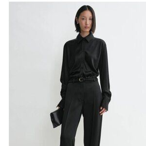 Toteme Classic Black Button-Up Blouse